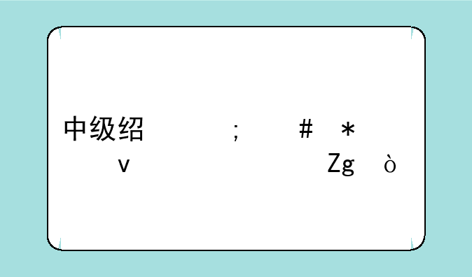 中级经济师报考条件资料？